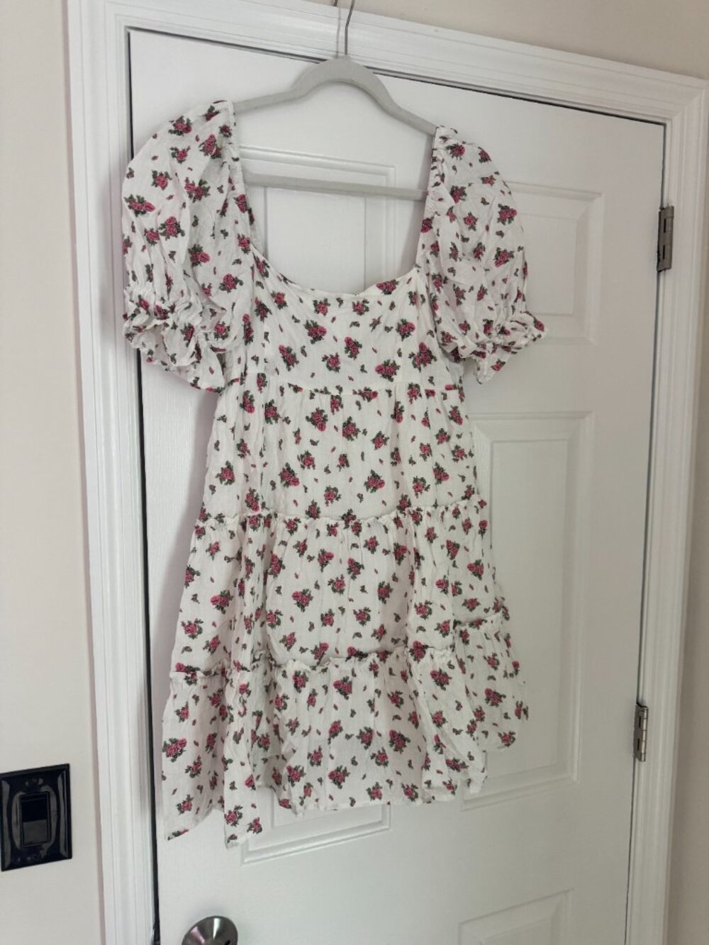 Pinkblush Puff Sleeve Babydoll Maternity Dress Size Small